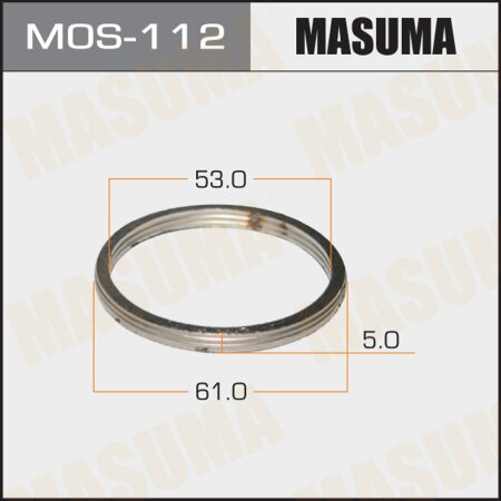 Exhaust pipe gasket Masuma 53х61 (set of 20pcs), MOS-112