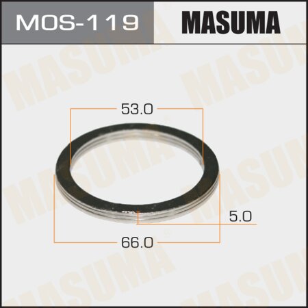 Exhaust pipe gasket Masuma 53х66 (set of 20pcs), MOS-119