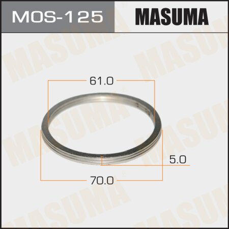 Exhaust pipe gasket Masuma 61х70 (set of 20pcs), MOS-125