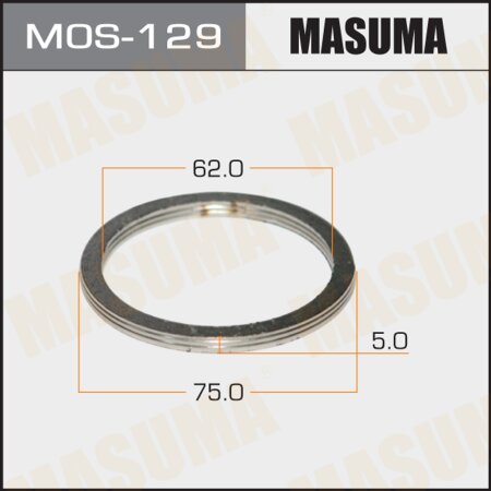 Exhaust pipe gasket Masuma 62х75 (set of 20pcs), MOS-129