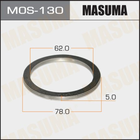 Exhaust pipe gasket Masuma 62х78 (set of 20pcs), MOS-130