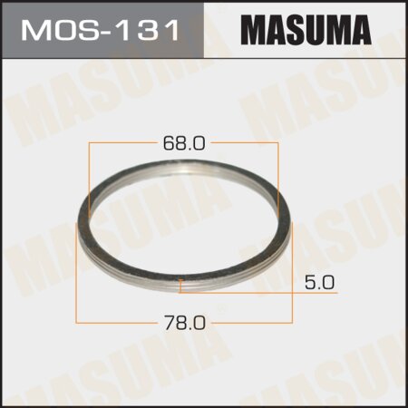 Exhaust pipe gasket Masuma 68х78 (set of 20pcs), MOS-131