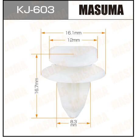 Retainer clip Masuma plastic, KJ-603