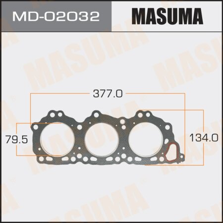 Head gasket (graphene-elastomer) Masuma, thickness 1,60mm, MD-02032