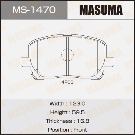 Brake pads Masuma, MS-1470