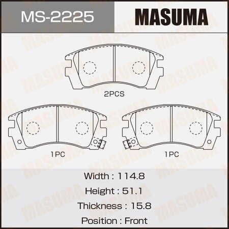 Brake pads Masuma, MS-2225