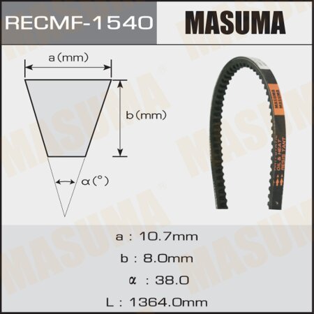 Drive V-Belt Masuma, 10х1364 mm, 1540