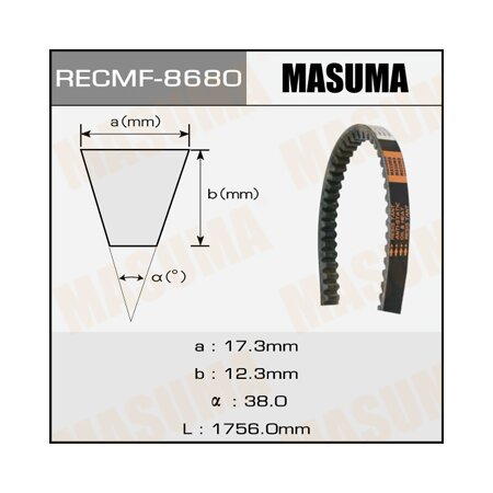 Drive V-Belt Masuma, 17x1756 mm, 8680