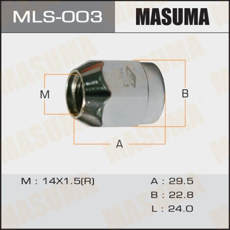 Wheel nut Masuma M14x1.5(R) size 23, MLS-003
