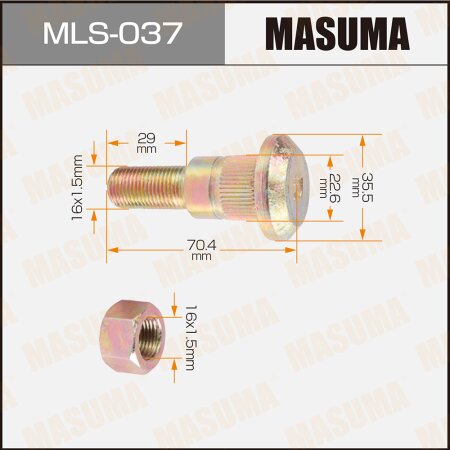 Wheel stud Masuma M16x1.5(R) , MLS-037