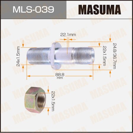 Wheel stud Masuma M22x1.5(R), M24x1.5(L) , MLS-039
