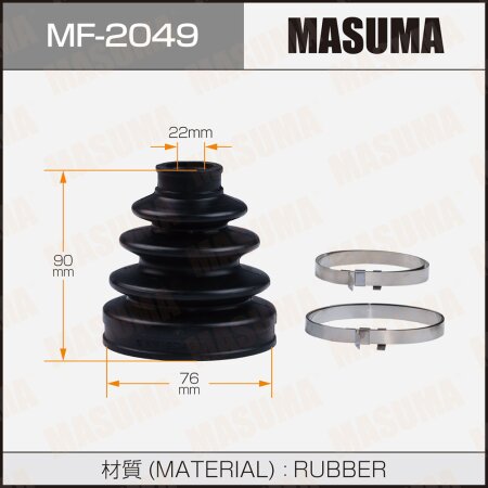 CV Joint boot Masuma (rubber), MF-2049