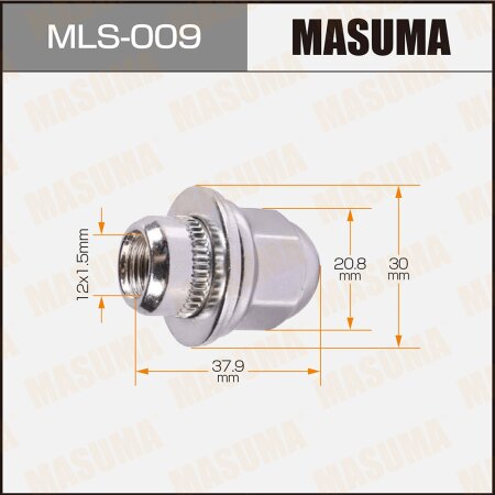 Wheel nut Masuma M12x1.5(R) size 21, MLS-009