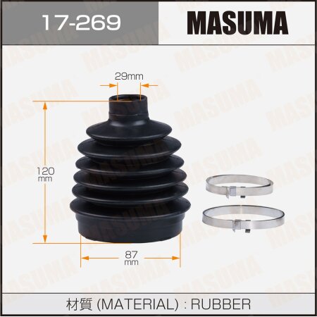 CV Joint boot Masuma (rubber), 17-269