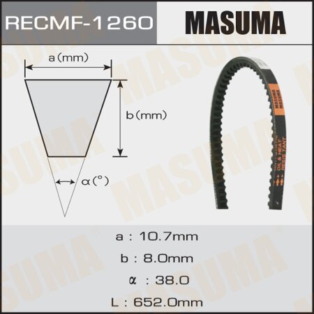 Drive V-Belt Masuma, 10x652 mm, 1260