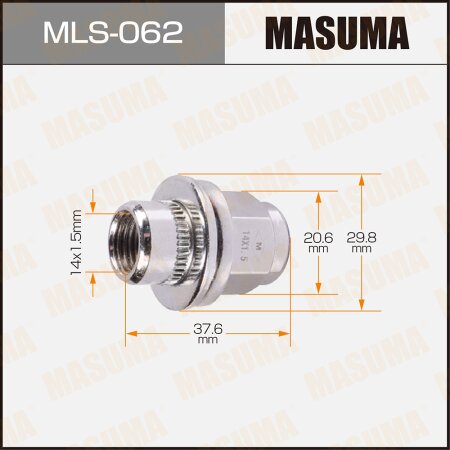 Wheel nut Masuma M14x1.5(R) size 21, MLS-062