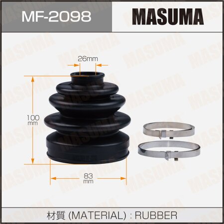 CV Joint boot Masuma (rubber), MF-2098
