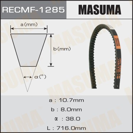 Drive V-Belt Masuma, 10x716 mm, 1285