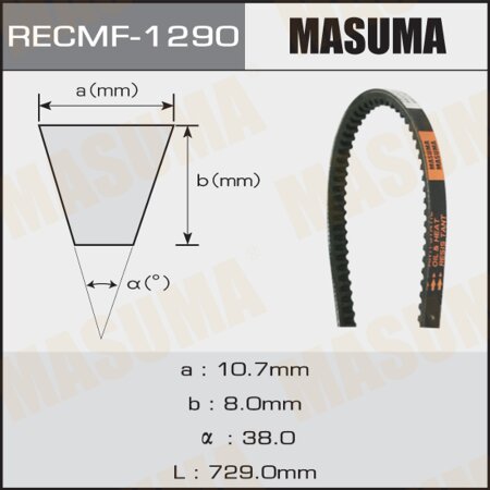 Drive V-Belt Masuma, 10x729 mm, 1290