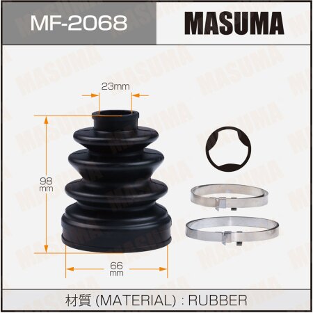 CV Joint boot Masuma (rubber), MF-2068