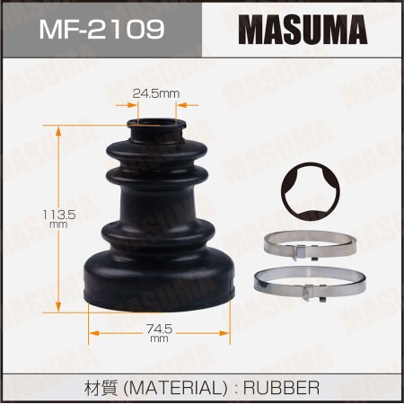 CV Joint boot Masuma (rubber), MF-2109