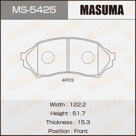 Brake pads Masuma, MS-5425