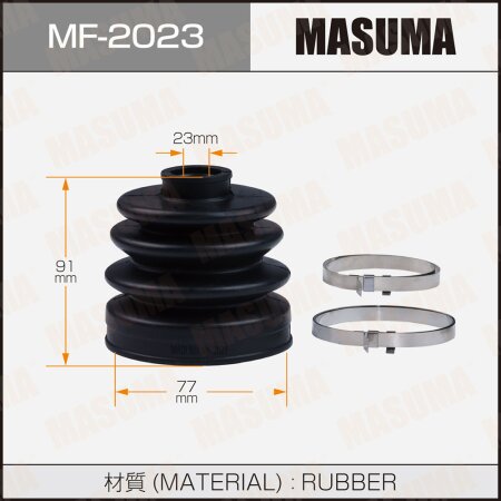 CV Joint boot Masuma (rubber), MF-2023