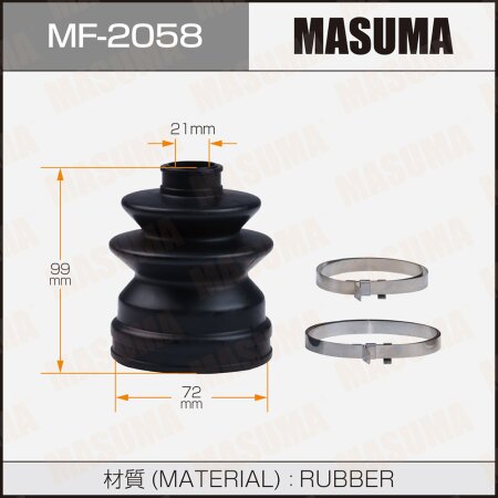 CV Joint boot Masuma (rubber), MF-2058