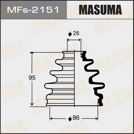 CV Joint boot Masuma (silicone), MFs-2151