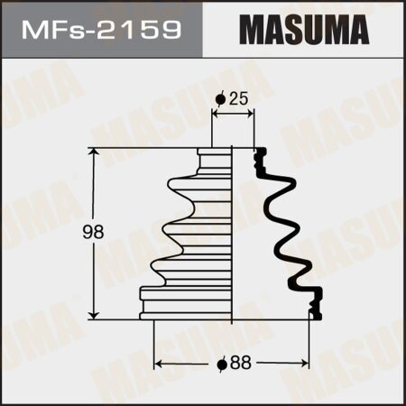 CV Joint boot Masuma (silicone), MFs-2159