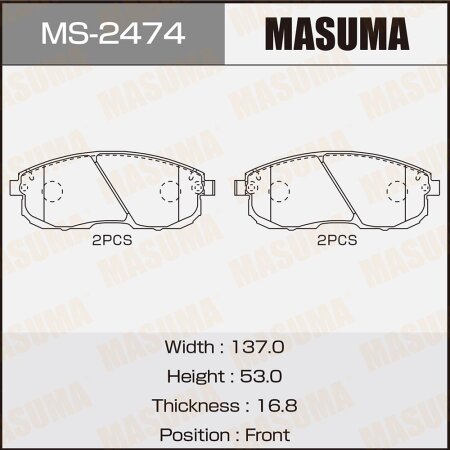 Brake pads Masuma, MS-2474