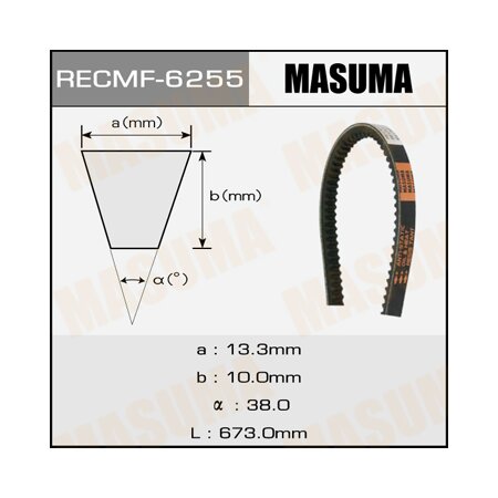 Drive V-Belt Masuma, 13x673 mm, 6255