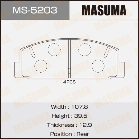 Brake pads Masuma, MS-5203