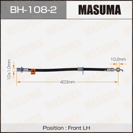 Brake hose Masuma, BH-108-2