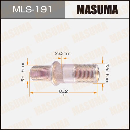 Wheel stud Masuma M22x1.5(R), M20x1.5(L), MLS-191