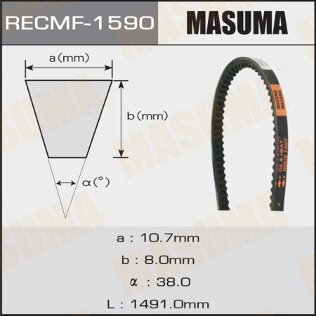 Drive V-Belt Masuma, 10х1491 mm, 1590