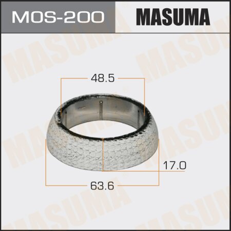 Exhaust pipe gasket Masuma 48.5x63.6x17, MOS-200