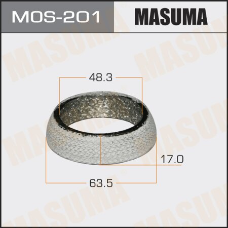 Exhaust pipe gasket Masuma 48.3x63.5x17, MOS-201