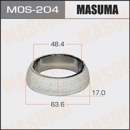 Exhaust pipe gasket Masuma 48.4x63.6x17, MOS-204