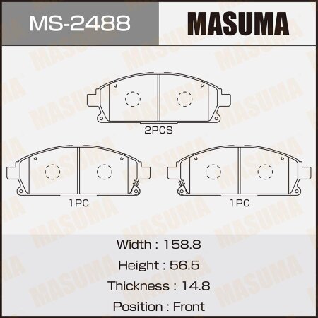 Brake pads Masuma, MS-2488