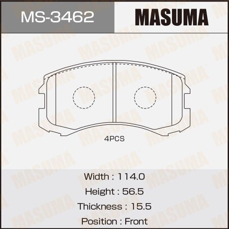 Brake pads Masuma, MS-3462