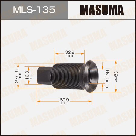 Double wheel stop bolt Masuma M27x1.5(R), M18x1.5(R), MLS-135