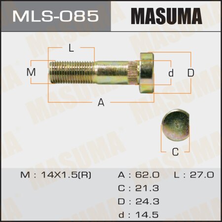 Wheel stud Masuma M14x1.5(R) , MLS-085