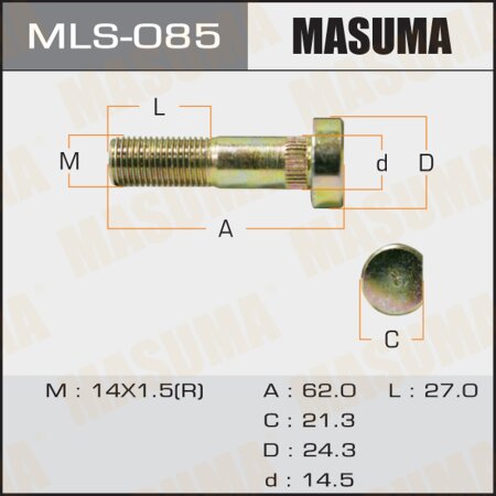 Wheel stud Masuma M14x1.5(R), MLS-085