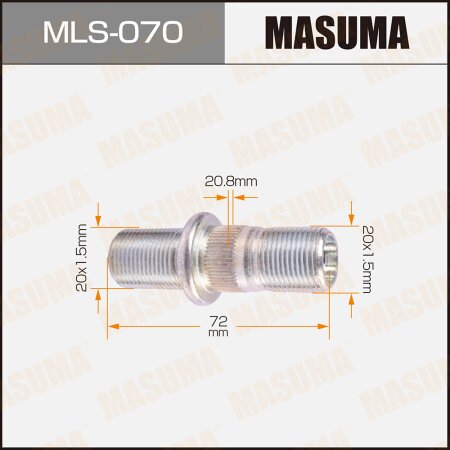 Wheel stud Masuma M20x1.5(R), M20x1.5(L) , MLS-070