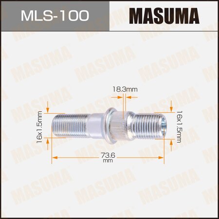 Wheel stud Masuma M16x1.5(L), M16x1.5(L) , MLS-100