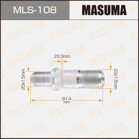 Wheel stud Masuma M22x1.5(R), M20x1.5(L), MLS-108