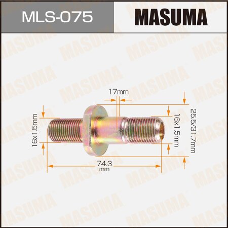 Wheel stud Masuma M16x1.5(R), M16x1.5(R), MLS-075