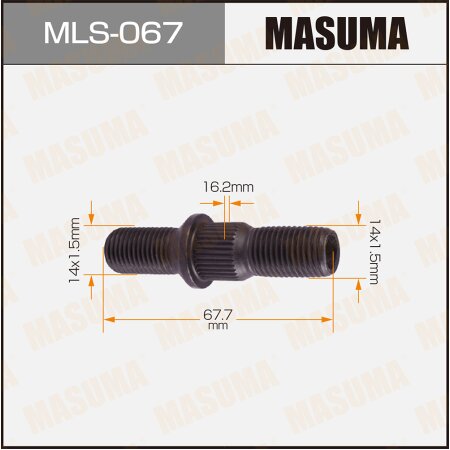 Wheel stud Masuma M14x1.5(R), M14x1.5(R) , MLS-067