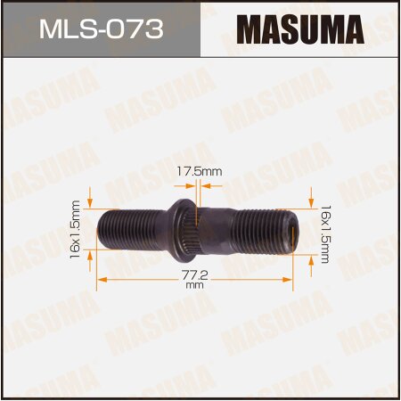 Wheel stud Masuma M16x1.5(R), M16x1.5(R) , MLS-073